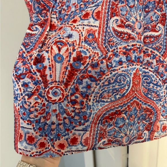 Red & Blue Talbots Blouse - EUC - Picture 7 of 12